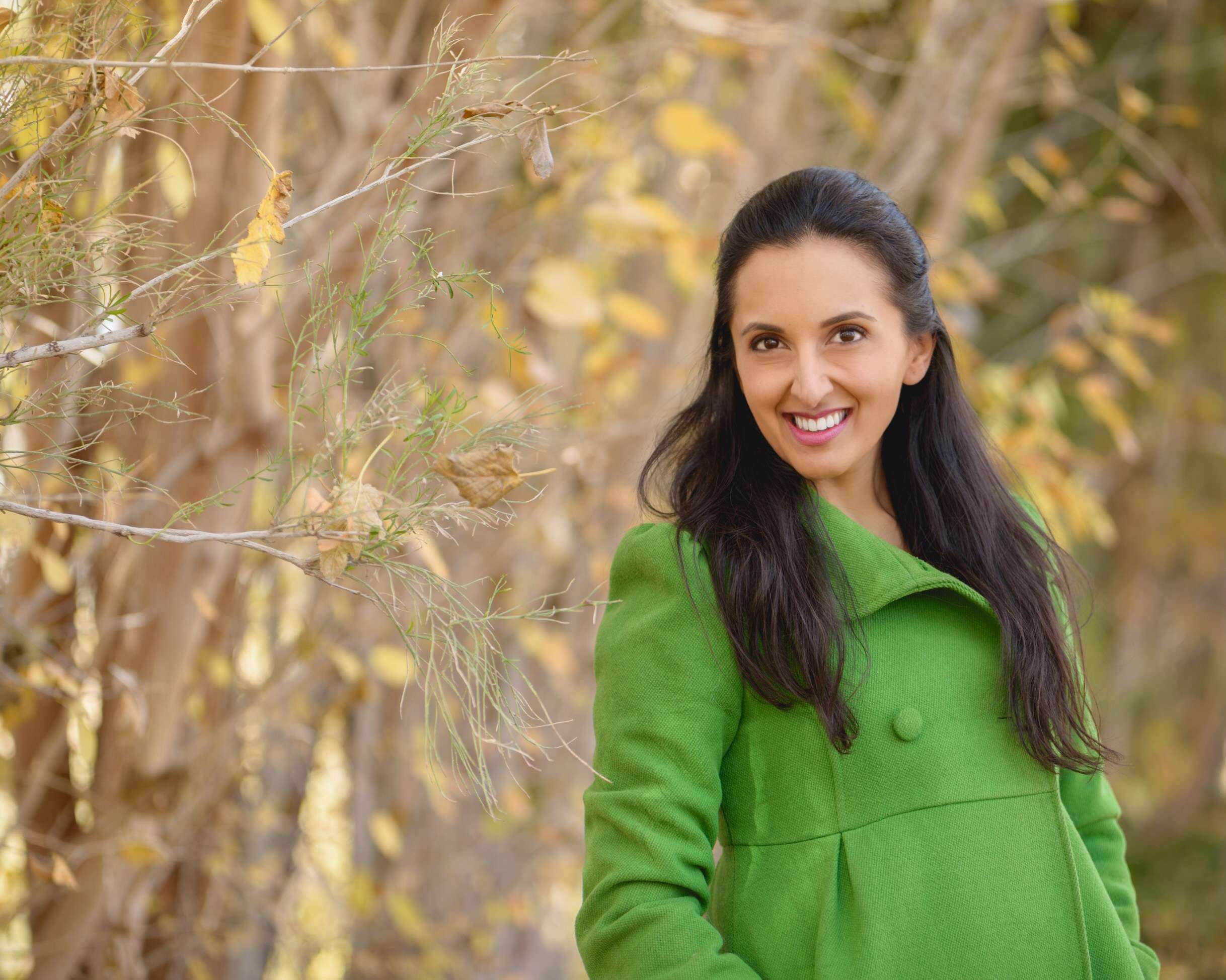 Paula Pant - bright green peacoat
